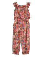 Tutina per bambina Chloè Kids rosso con stampa a fiori all-over C20825 46Y CHLOE' KIDS 