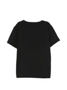 T-shirt per bambina Roberto Cavalli Kids nera con monogramma con glitter CGP26014TS BLACK ROBERTO CAVALLI KIDS 