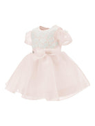 Abito per neonata Monnalisa rosa con dettaglio con fiocco 73G902 7112 0092 MONNALISA KIDS 