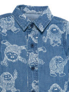 Camicia per neonato Stella McCartney Kids in denim con stampa Yeti TX5500 Z3361 664BC STELLA McCARTNEY KIDS 