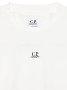 T-shirt con logo per bambino C.P. Company Kids bianco con orlo dritto CUM00ILAA17 10135 C.P.COMPANY KIDS 