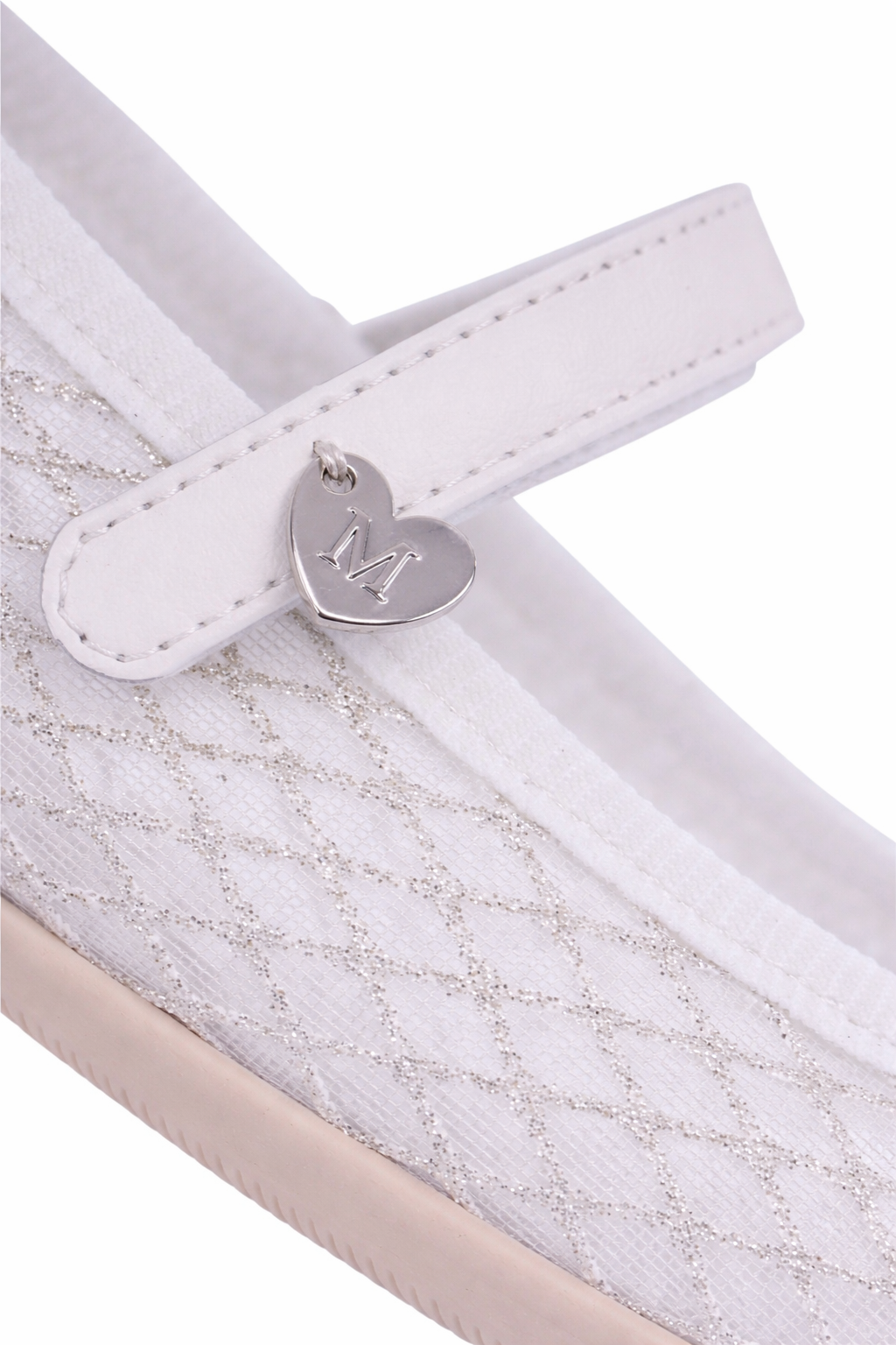 Ballerine per bambina Monnalisa bianche con chiusura a strappo 87G002 7704 0099 MONNALISA 