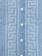 Camicia per bambino Versace Kids Medusa in denim con stampa 10182581A13070 1D190 VERSACE KIDS 