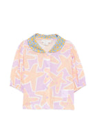Camicia per bambina Stella McCartney Kids multicolore con stampa stelle marine TY5A21 Z3443 539MC STELLA McCARTNEY KIDS 