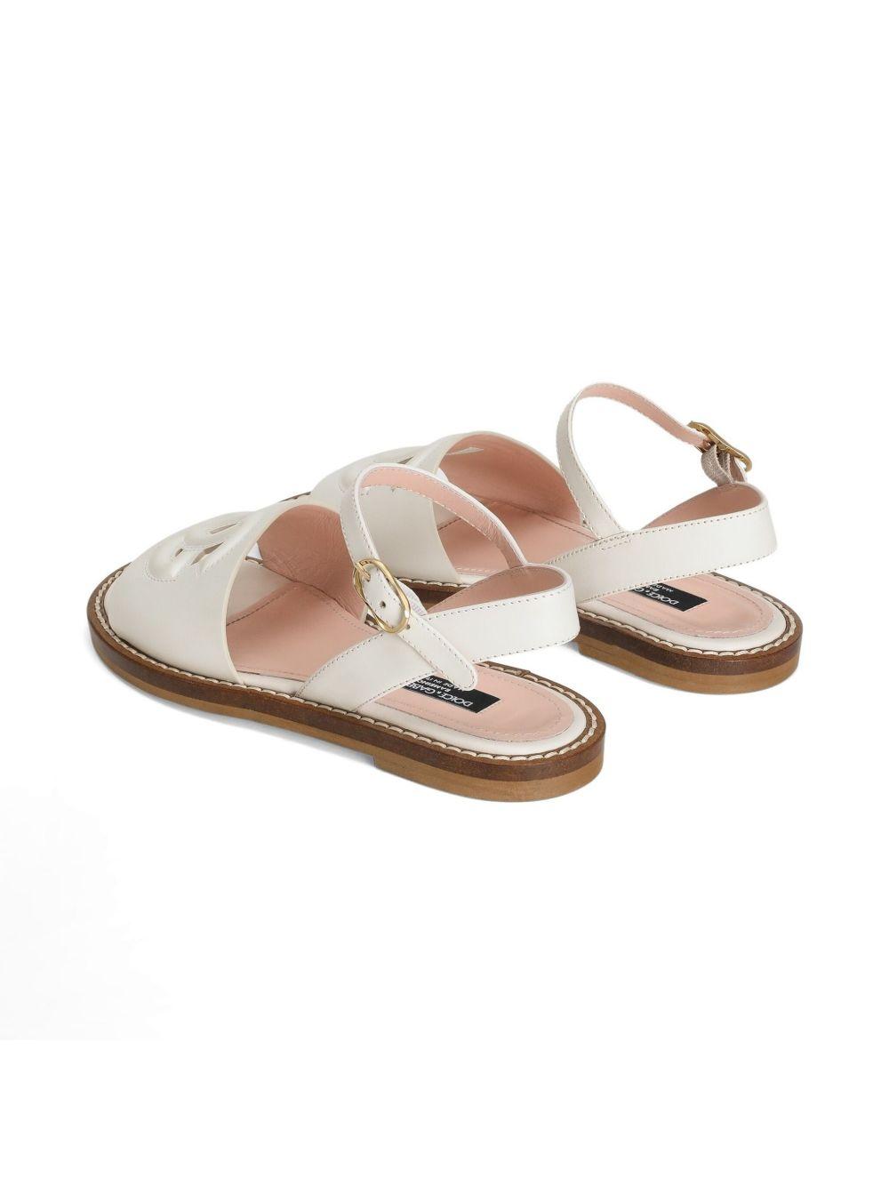 Sandali per bambina Dolce & Gabbana Kids bianco con dettaglio cut-out D11308 A1223 8S936 DOLCE & GABBANA KIDS 