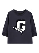Felpa per neonato Givenchy Kids blu con applicazione con logo H30890 853 GIVENCHY KIDS 