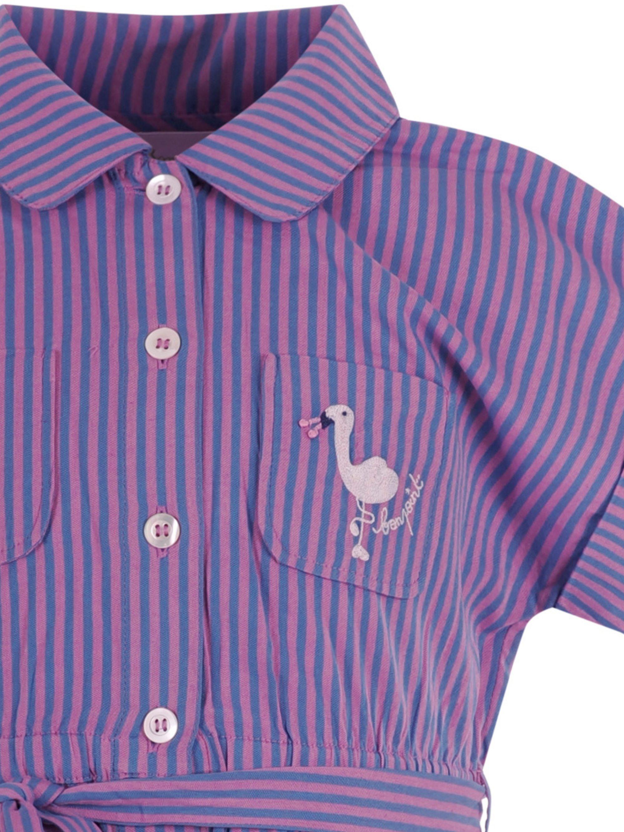 Abito per bambina Bonpoint viola con motivo a righe C06GDRW00002 258 BONPOINT KIDS 