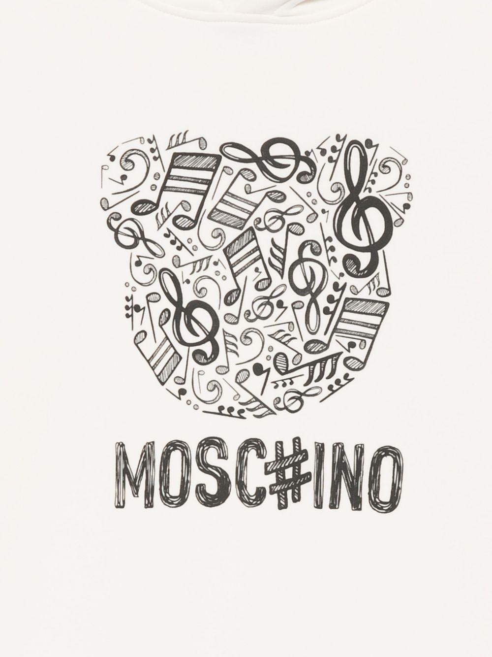 Abito per bambina Moschino Kids bianco con cappuccio HDV0GRLDA58 10123 MOSCHINO KIDS 