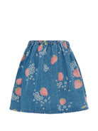 Gonna per bambina Koges Sløjd denim con stampa fragole all-over KS104976 SUN KONGES SLOJD KIDS 