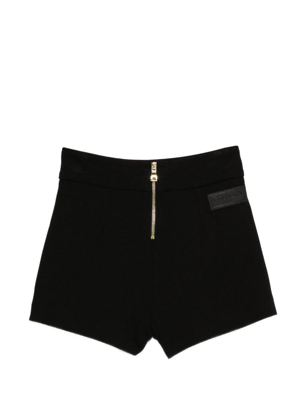 Shorts per bambina Balmain Kids neri con bottoni color oro BY6B69 J0371 930OR BALMAIN KIDS 
