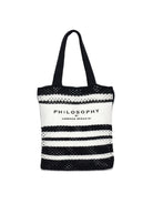 Borsa tote per bambina Philosophy di Lorenzo Serafini Kids nera con logo sul davanti I9G002 7030 0150 PHILOSOPHY KIDS 