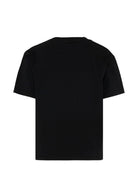T-shirt per bambino MSGM Kids nera con stampa logo S6MSJUTH001 110 MSGM KIDS 