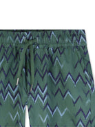 Shorts per bambino Lanvin Enfant verde con motivo a zig-zag N30393 U58 LANVIN KIDS 
