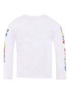T-shirt per bambini Stella McCartney Kids bianco con stampa grafica TX8A00 Z0434 100 STELLA McCARTNEY KIDS 