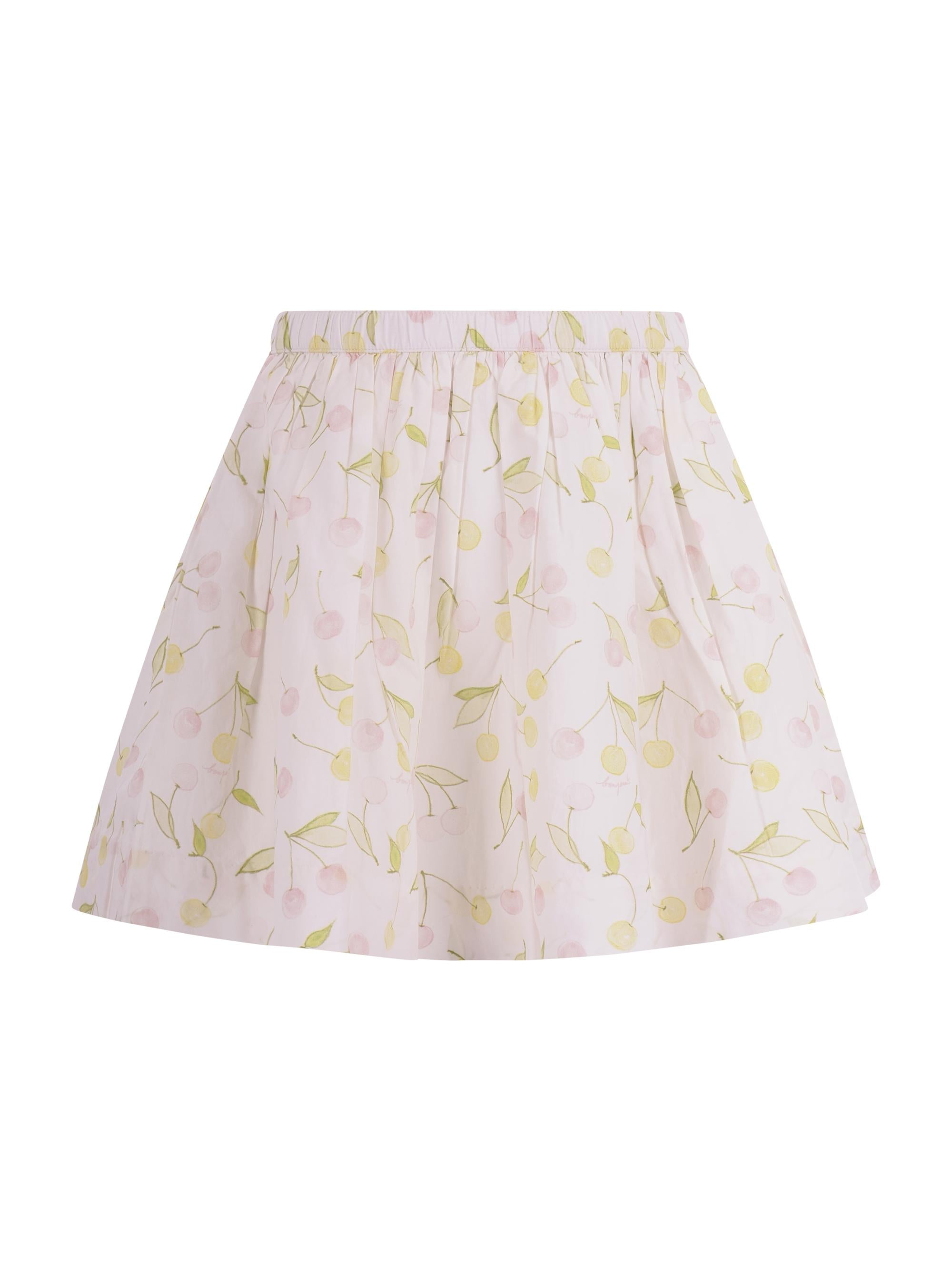 Gonna per bambina Bonpoint bianca con stampa ciliegie all-over S06GSKW00003 625 BONPOINT 