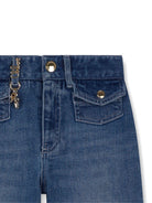 Jeans per bambina Chloé Kids denim con tasche applicate C20831 Z13 CHLOE' KIDS 