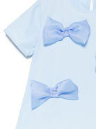 T-shirt per neonata A'lapage azzurro in cotone con dettaglio fiocchi AL09 CARTA DA ZUCCHERO A'LAPAGE KIDS 