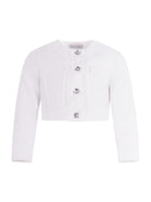 Giacca per bambina Monnalisa bianca con taschino 71G104 7124 0001 MONNALISA KIDS 