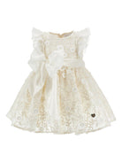 Abito per neonata Monnalisa bianco con dettaglio fiocco sul davanti 73G901 7943 0002 MONNALISA KIDS 