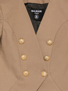Blazer per bambina Balmain Kids marrone chiaro modello doppiopetto BY2A24 G0197 315 BALMAIN KIDS 