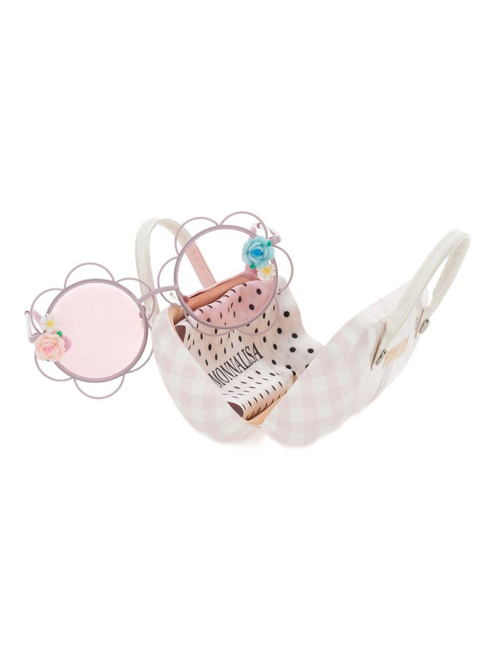 Occhiali da sole per bambina Monnalisa rosa con decorazione a fiori 39G020 7060 0090 MONNALISA KIDS 