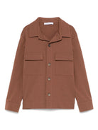 Camicia per bambino Paolo Pecora Kids marrone a maniche lunghe PP3930 TABACCO PAOLO PECORA KIDS 