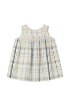 Abito per neonata Bonpoint beige con motivo a quadri S06XDRW00011 315 BONPOINT KIDS 
