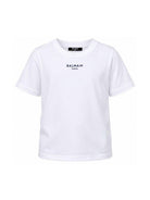 T-shirt per bambino Balmain Kids bianca con logo sul davanti BY8Q31 Z3658 100BL BALMAIN KIDS 