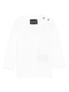 T-shirt per neonati John Richmond Junior bianco con maniche lunghe RIA25004TS OFF-WHITE JOHN RICHMOND JUNIOR 