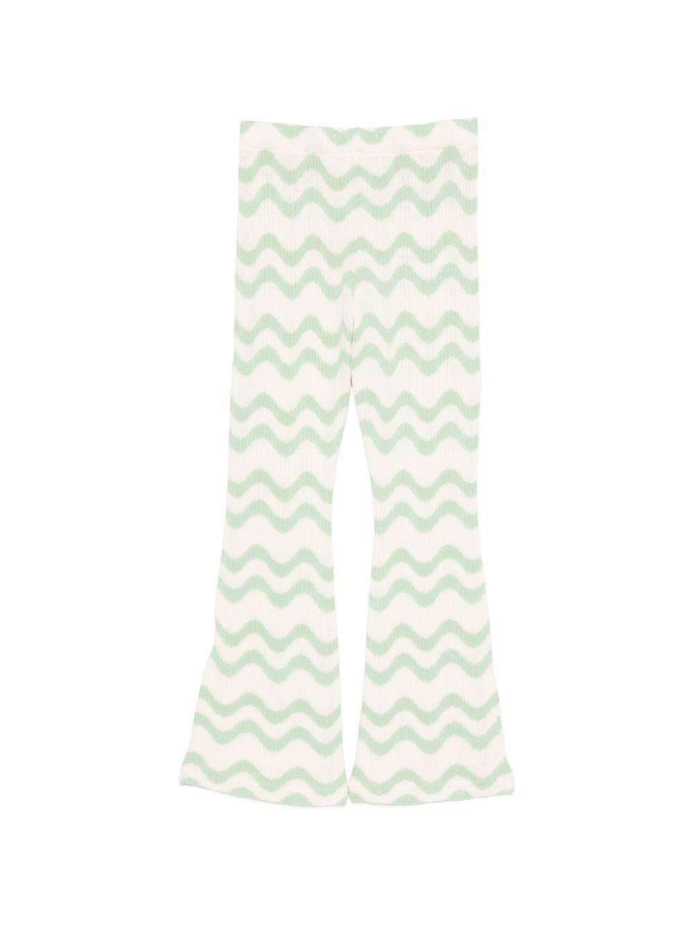 Pantaloni Gwenda per bambina MC2 Saint Barth multicolore con motivo a onde GWEN004 00968L MC2 ST. BARTH KIDS 