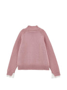 Maglione per bambina Monnalisa Kids rosa con design lavorato a maglia 17H601 8060 0094 MONNALISA KIDS 