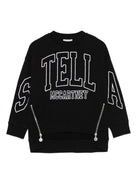 Felpa per bambina Stella McCartney Kids nero con zip laterali TX4C10 Z0453 961 STELLA McCARTNEY KIDS 