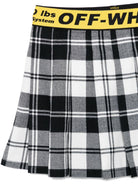 Gonna per bambina Off-White Kids bianco e nero con motivo a quadri OGCC02AF25FAB001 1018 OFF WHITE KIDS 