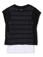 Set due t-shirt per bambina Dkny Kids nero con stampa con logo sul davanti D62313 09B DKNY 