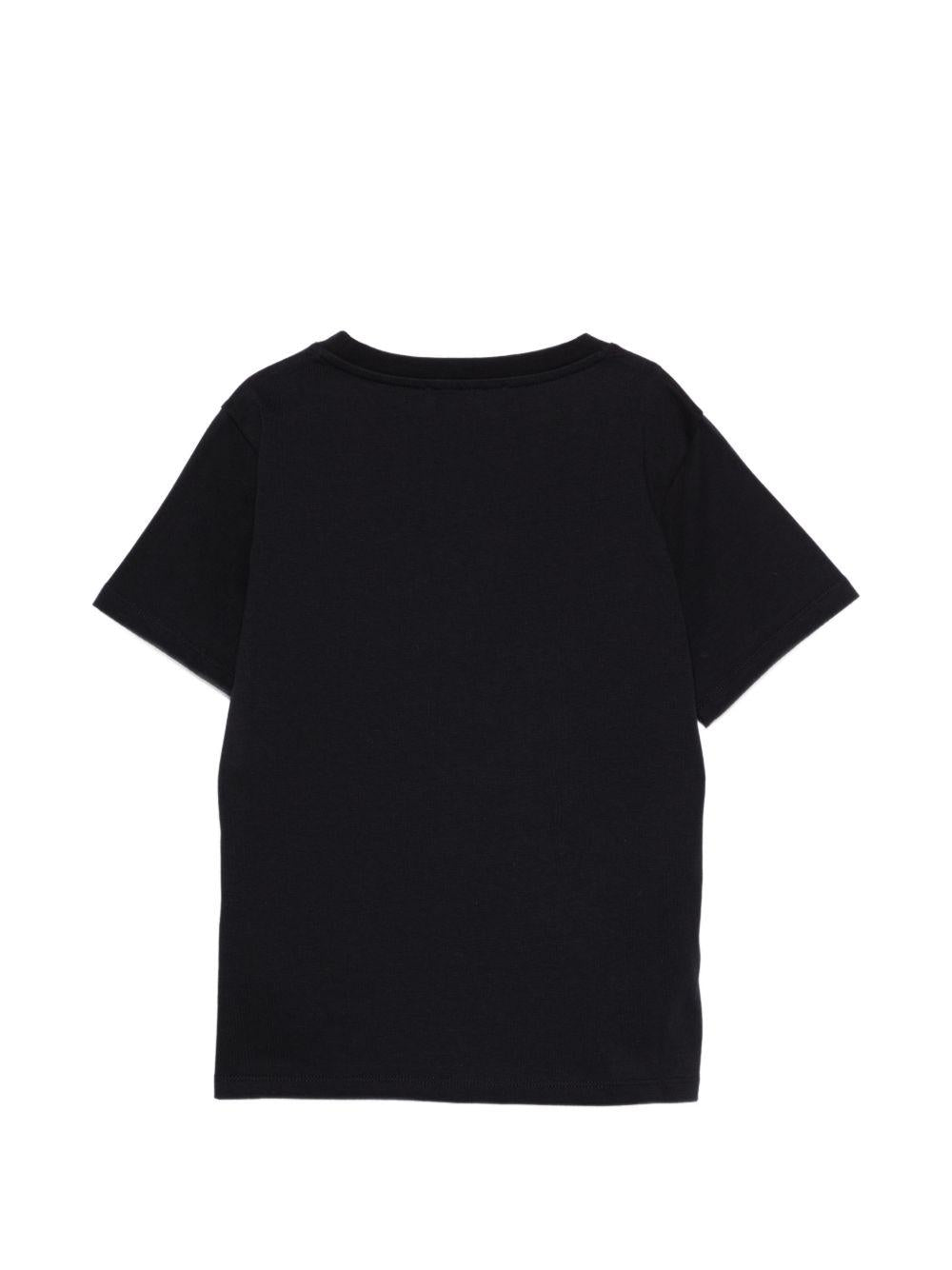 T-shirt per bambino Balmain Kids nera con logo sul davanti BY8R31 Z3672 930BC BALMAIN KIDS 