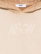 Felpa per bambino MSGM Kids beige con cappuccio F5MSJUHS020 MS030 MSGM KIDS 