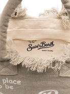 Borsa tote Vanity MC2 Saint Barth beige con stampa logo VANI022 01139L MC2 ST. BARTH KIDS 