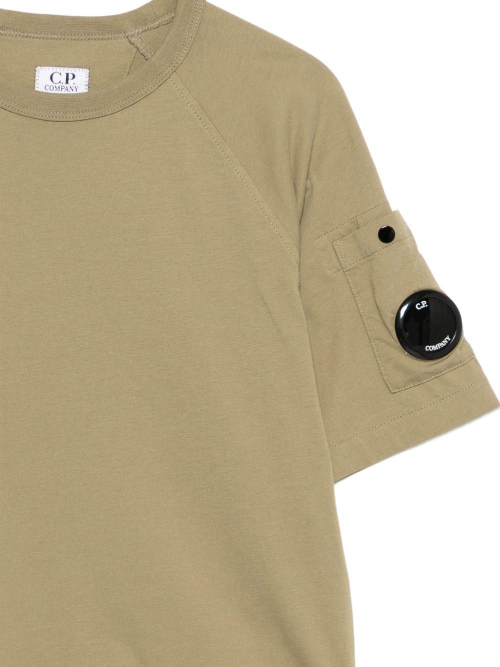 T-shirt per bambino C.P. Company Kids verde con applicazione logo CMM00RLAA17 30915 C.P.COMPANY KIDS 