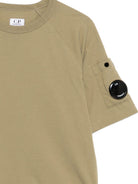T-shirt per bambino C.P. Company Kids verde con applicazione logo CMM00RLAA17 30915 C.P.COMPANY KIDS 