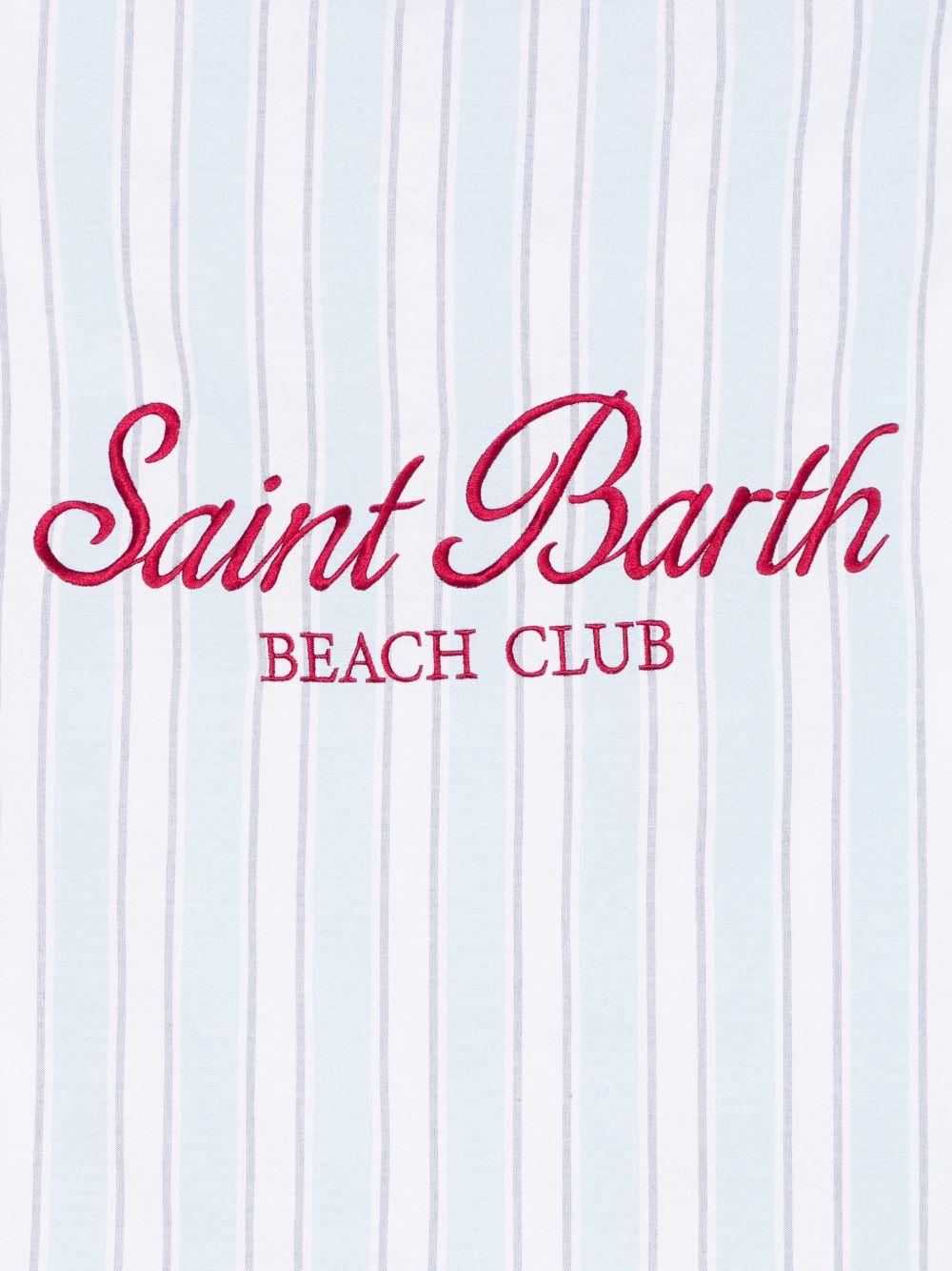 Telo mare MC2 Saint Barth azzurro e bianco con motivo a righe FOUL002 00938L MC2 ST. BARTH KIDS 