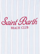 Telo mare MC2 Saint Barth azzurro e bianco con motivo a righe FOUL002 00938L MC2 ST. BARTH KIDS 