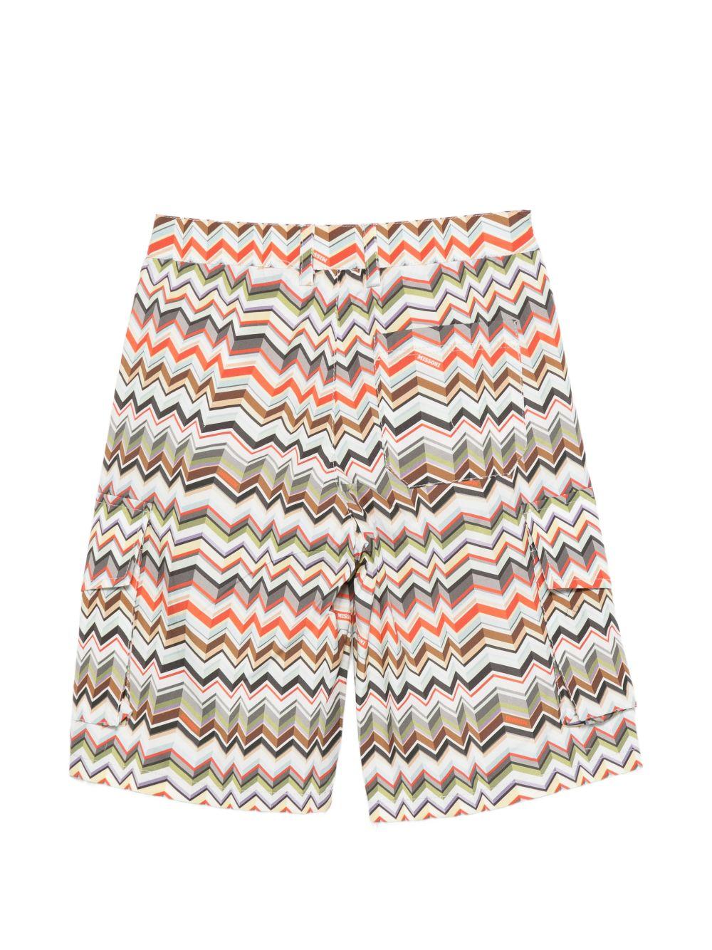 Shorts per bambino Missoni Kids multicolore con motivo a zig zag MY6Q29 P0606 997 MISSONI KIDS 