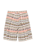 Shorts per bambino Missoni Kids multicolore con motivo a zig zag MY6Q29 P0606 997 MISSONI KIDS 