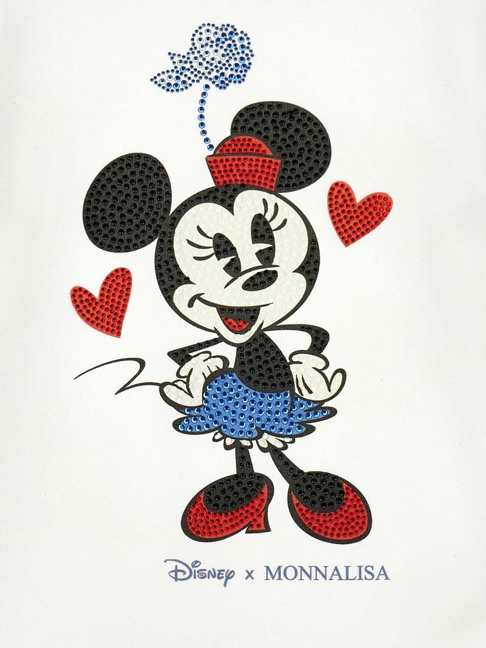 T-shirt per bambina Monnalisa bianca con grafica con Minnie 19F608 6003 0001 MONNALISA 