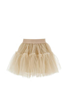 Gonna per bambina Monnalisa Kids beige con trama in tulle 17HGON T9945 0003 MONNALISA KIDS 