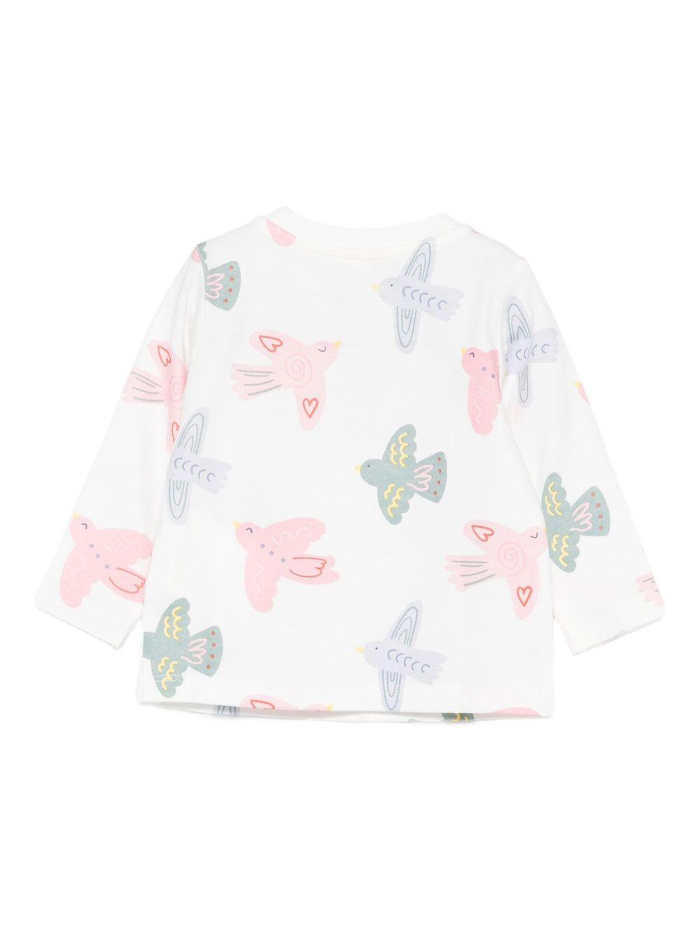 T-shirt per neonata Stella McCartney Kids bianco con stampa grafica TX8070 Z3196 101MC STELLA McCARTNEY KIDS 