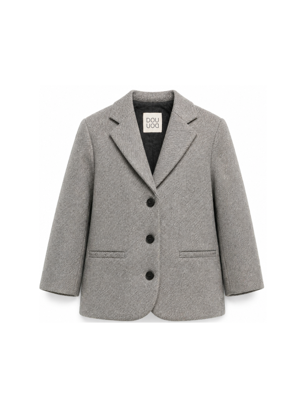Giacca per bambina Douuod Kids grigia con revers classici DZ2A44 E0246 808OR DOUUOD KIDS 