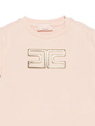 T-shirt per neonarta Elisabetta Franchi La Mia Bambina rosa con dettaglio logo EGTS1070JE006 C125 ElISABETTA FRANCHI 