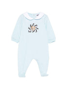 Pigiama per neonato Moschino Kids azzurro con stampa grafica Teddy Bear MUT04QLAA02 40304 MOSCHINO KIDS 