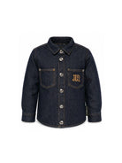 Camicia per bambino John Richmond Junior in denim con tasche applicate RBP26209CA DENIM RAW JOHN RICHMOND JUNIOR 
